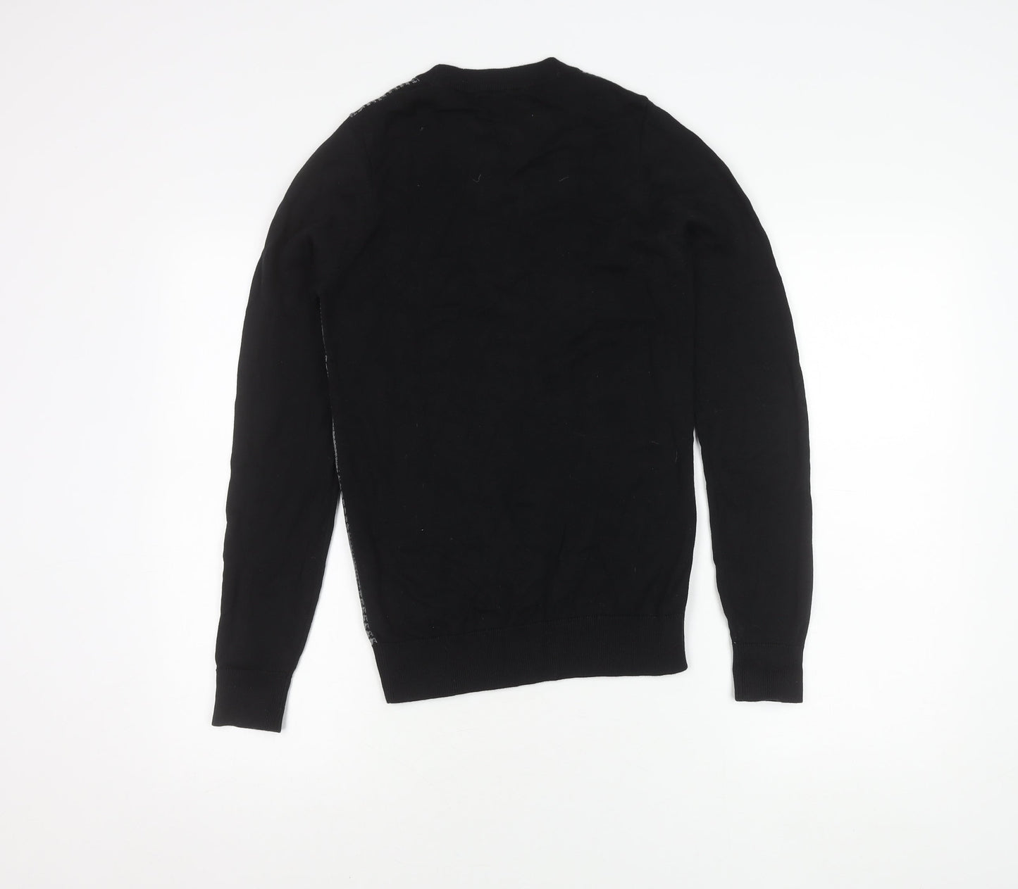 Next Men's Black XS Check Pullover Jumper