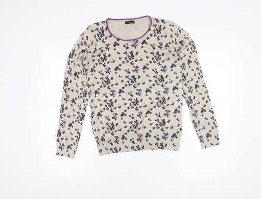 Womens UK Size 12 M&Co Beige Pullover Jumper