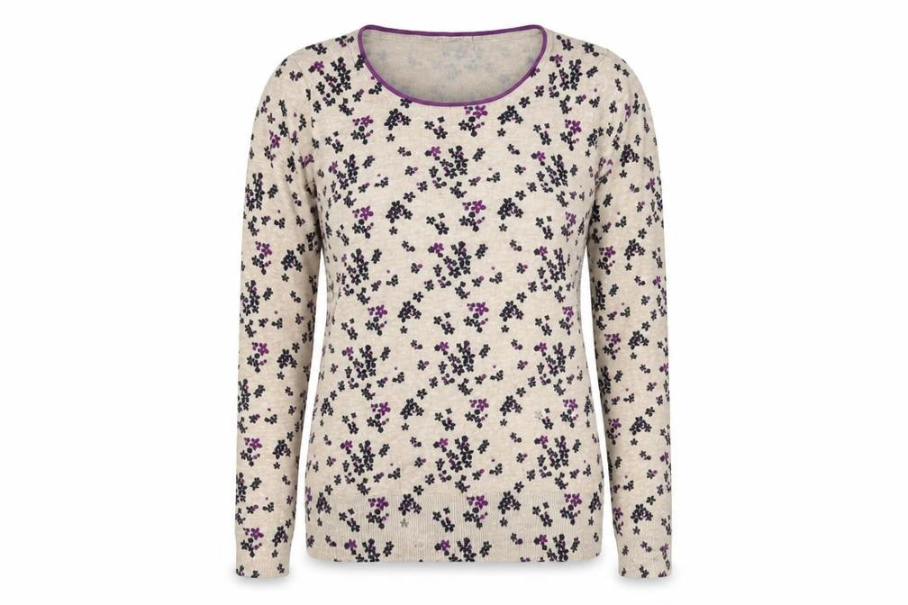 Womens UK Size 12 M&Co Beige Pullover Jumper
