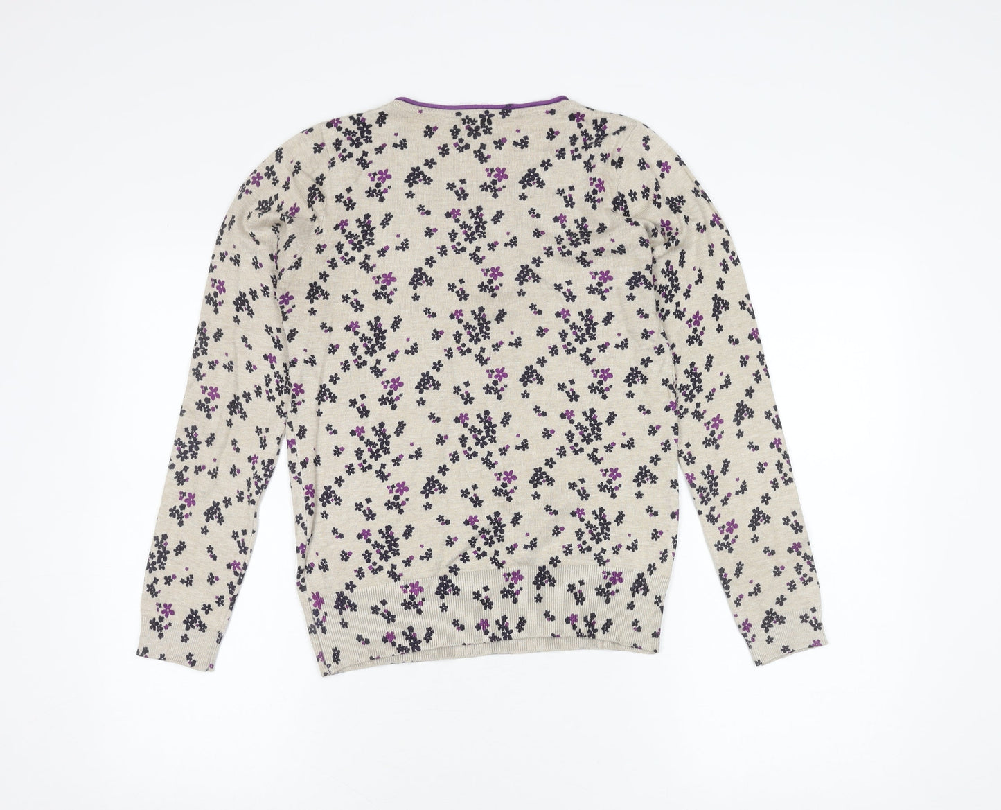 Womens UK Size 12 M&Co Beige Pullover Jumper