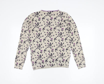 Womens UK Size 12 M&Co Beige Pullover Jumper