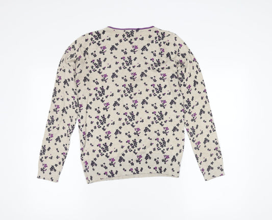 Womens UK Size 12 M&Co Beige Pullover Jumper