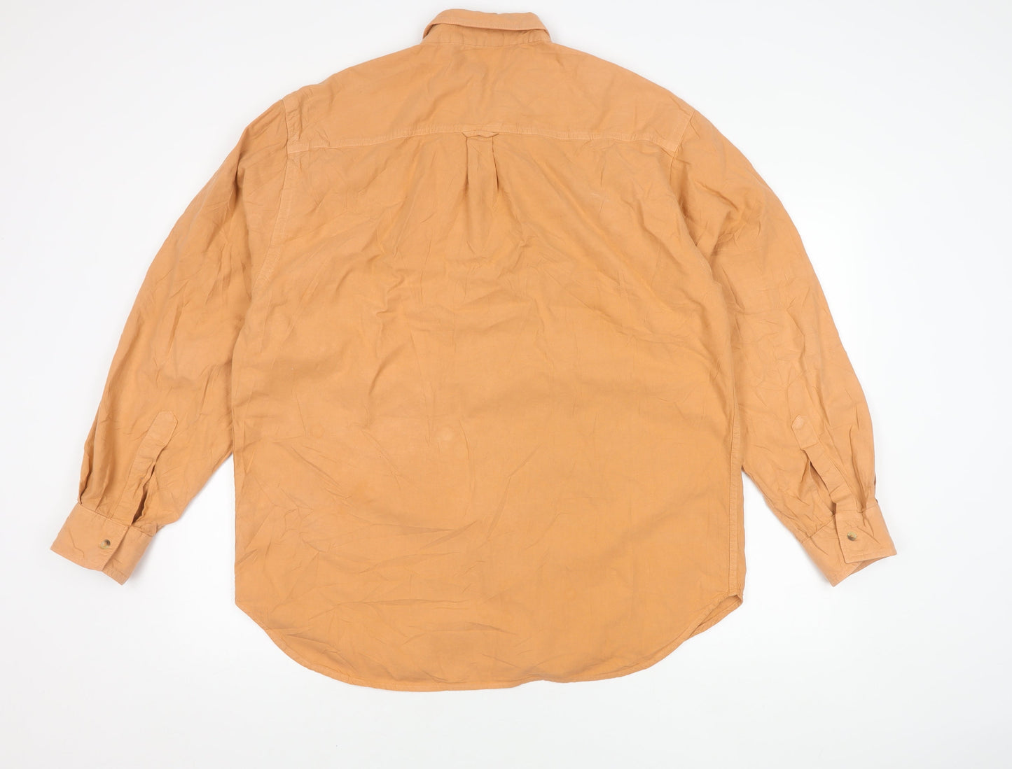 Hawkshead Men's Beige Long Sleeve Cotton Shirt