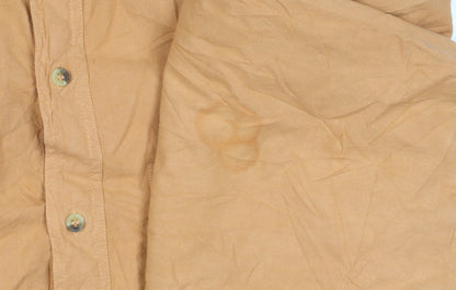 Hawkshead Men's Beige Long Sleeve Cotton Shirt