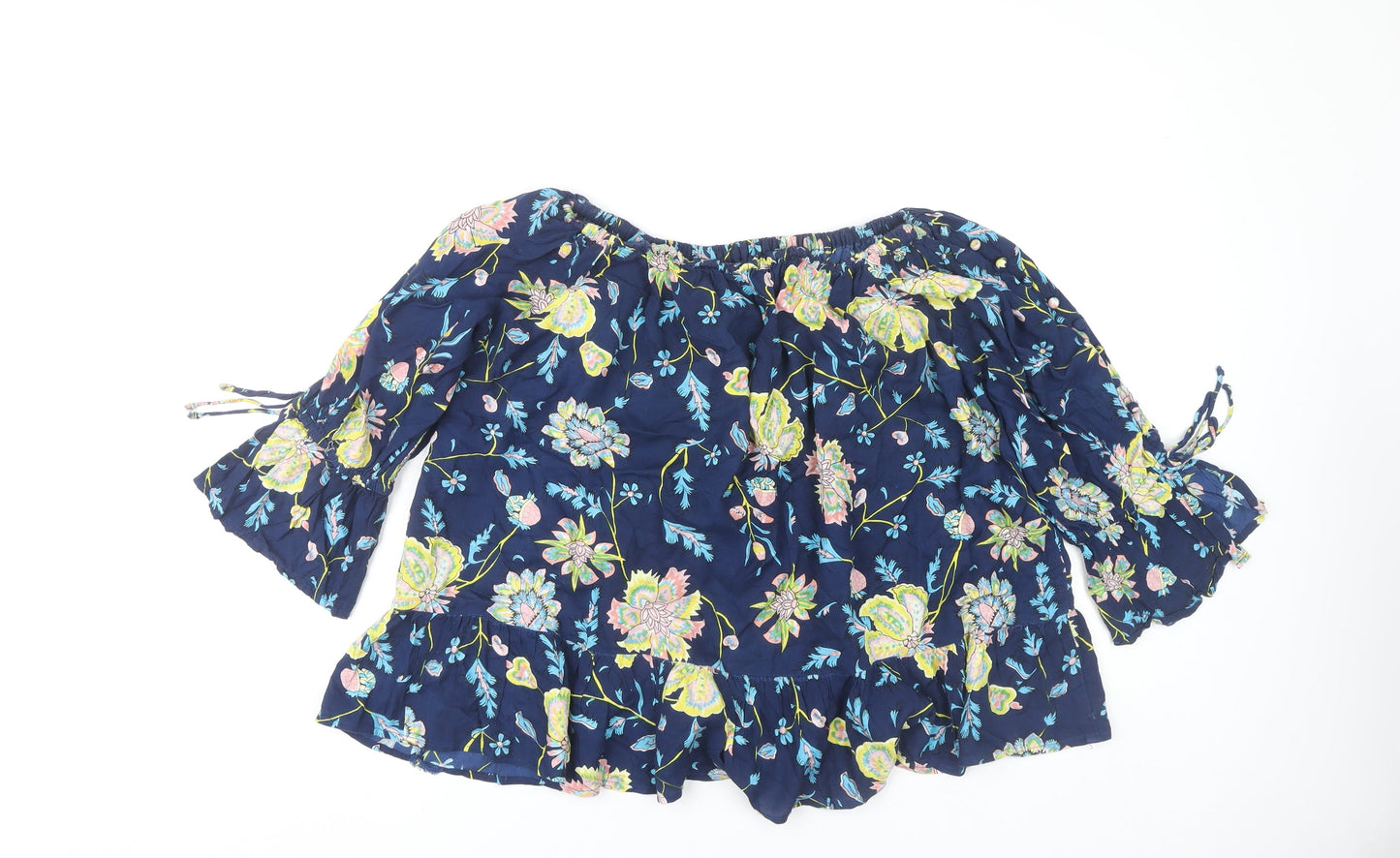 Md'M Women's Floral Multicoloured Tunic Blouse Size 12