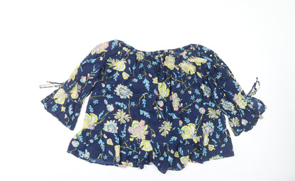Md'M Women's Floral Multicoloured Tunic Blouse Size 12