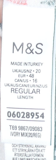 Marks and Spencer Women's Floral Skirt, Size 20