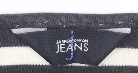 Womens UK Size M Jasper Conran Black Basic T-Shirt