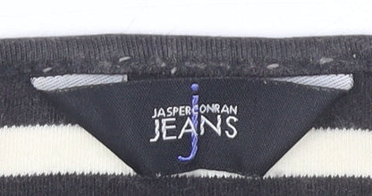 Womens UK Size M Jasper Conran Black Basic T-Shirt