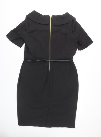 TU Women's Black Sheath Dress, Size 20, Belted