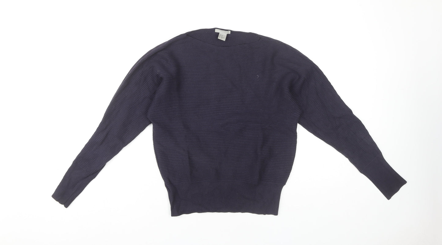 Womens UK Size XS H&M Blue Pullover Jumper