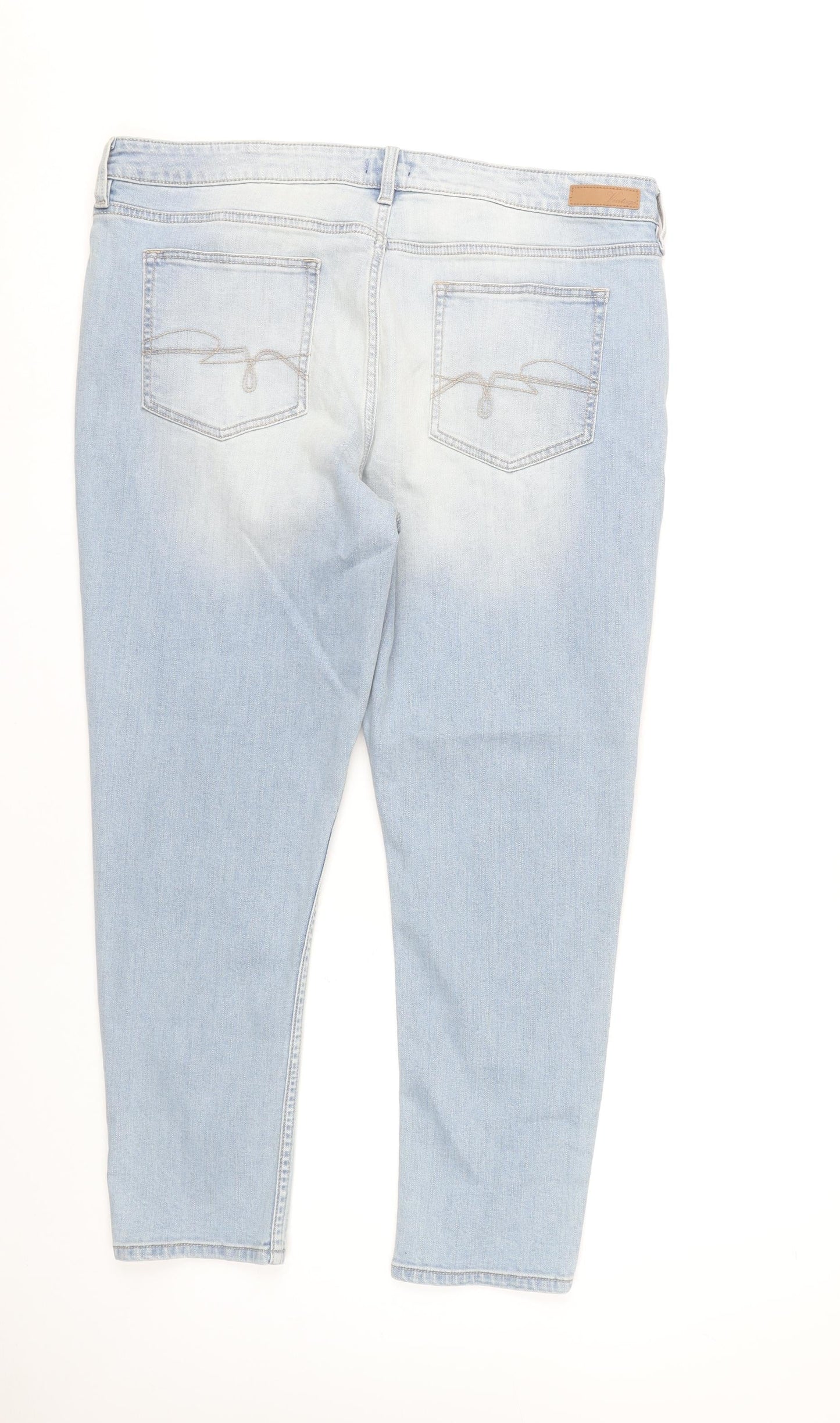 F&F Women's Blue Ankle Jeans Size 18, Light Wash