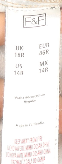 F&F Women's Blue Ankle Jeans Size 18, Light Wash