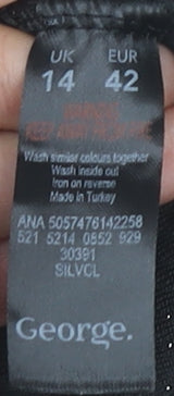 George Women's Black Wide-Leg Trousers Size 14