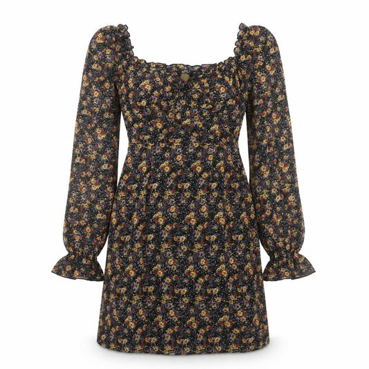 Front view of Nasty Gal Women's Floral A-Line Short Dress 8 Multicoloured