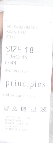 Womens UK Size 18 Principles Ivory Basic Blouse