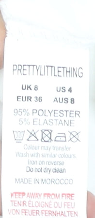 Womens UK Size 8 PRETTYLITTLETHING White Wrap Blouse
