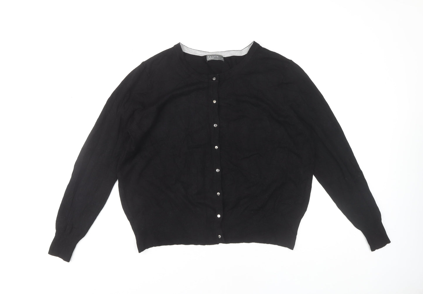 Womens UK Size 20 Papaya Black Cardigan Jumper
