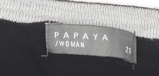 Womens UK Size 20 Papaya Black Cardigan Jumper