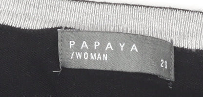 Womens UK Size 20 Papaya Black Cardigan Jumper