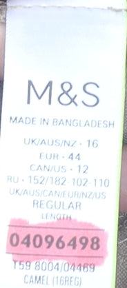 Marks and Spencer Beige Women's Pencil Skirt Size 16