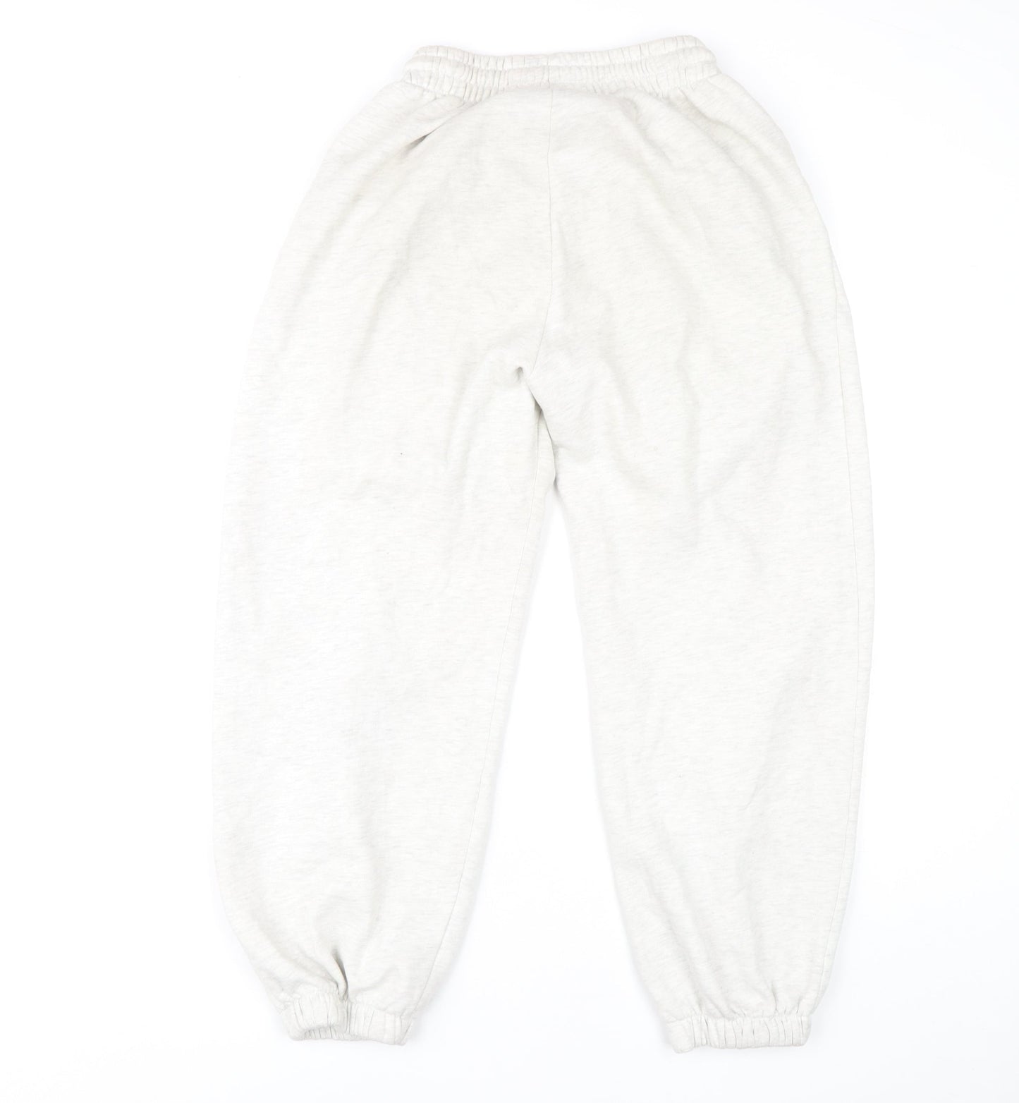 Womens UK Size S Zara Relaxed Fit Jogger Ivory Trousers