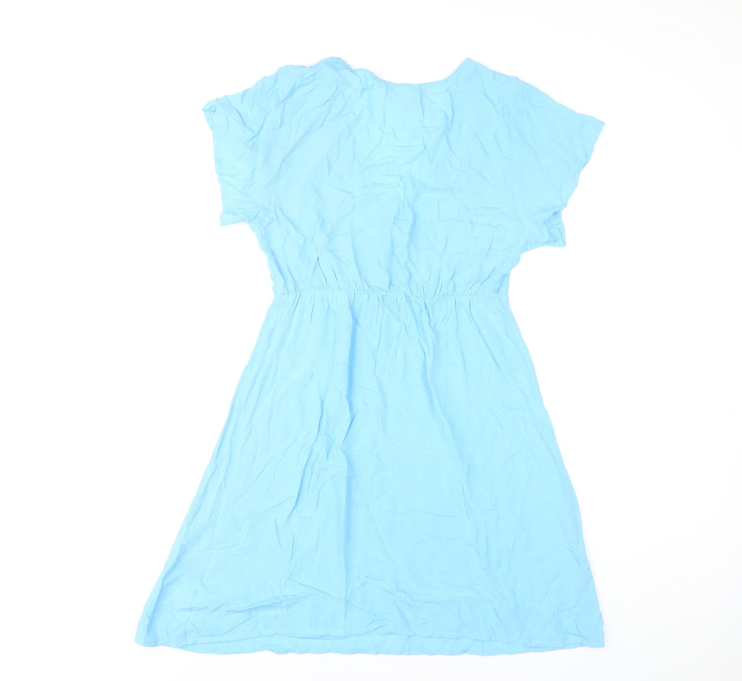 Primark Women's Blue Short Sleeve Dress Size 8