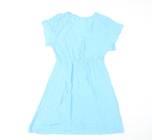 Primark Women's Blue Short Sleeve Dress Size 8