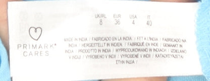 Primark Women's Blue Short Sleeve Dress Size 8