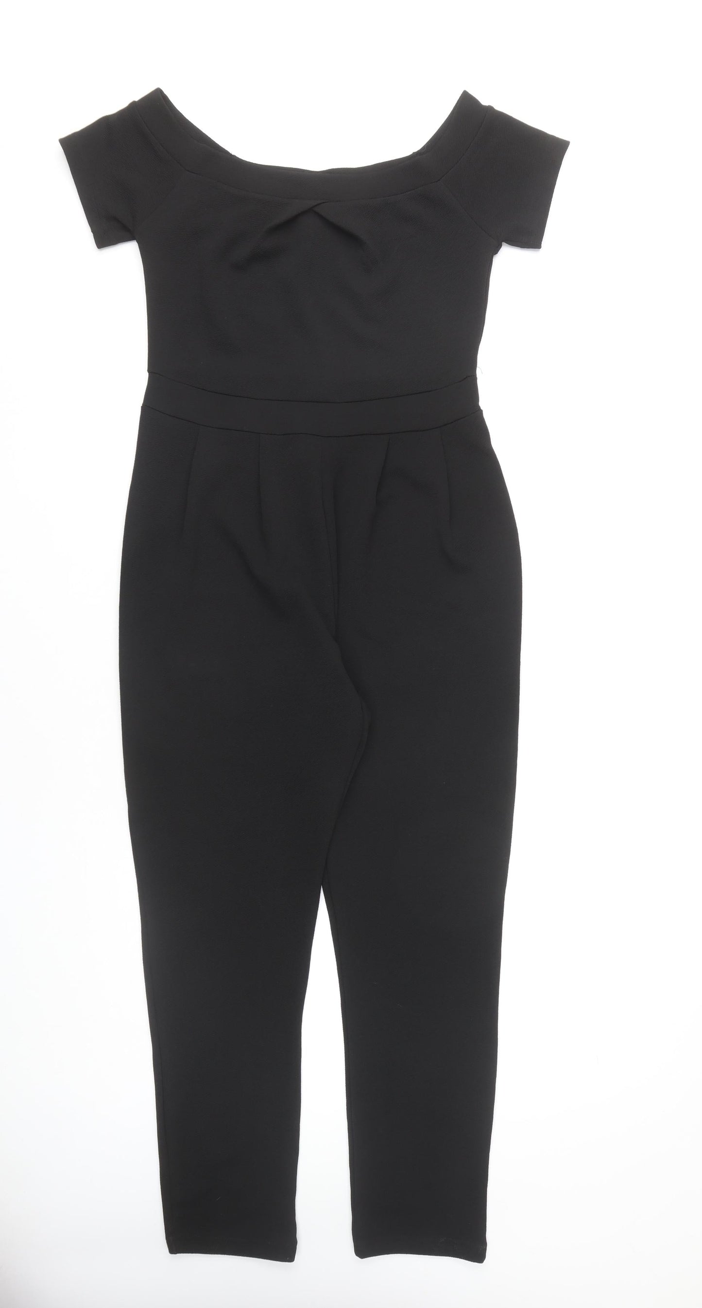 Cameo Rose Women's Black Off the Shoulder Jumpsuit, Size 14