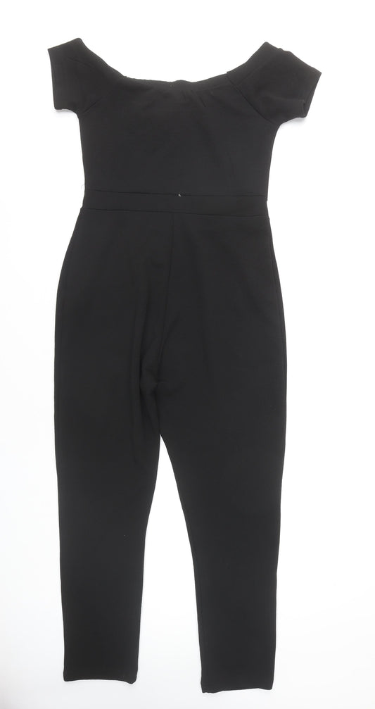 Cameo Rose Women's Black Off the Shoulder Jumpsuit, Size 14