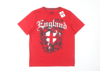 Next Men's Red England Graphic T-Shirt L - Patriotic