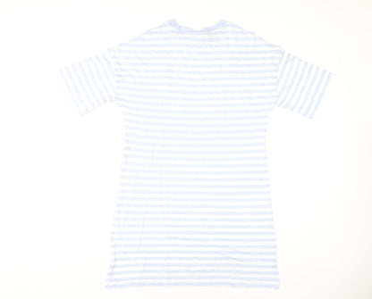 Marks and Spencer Women's Blue Striped Nightshirt S