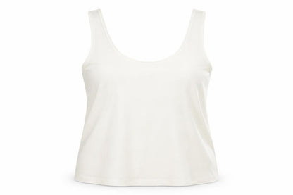 Front view of Zara Women's White Tank Top, size 8, Casual Sleeveless