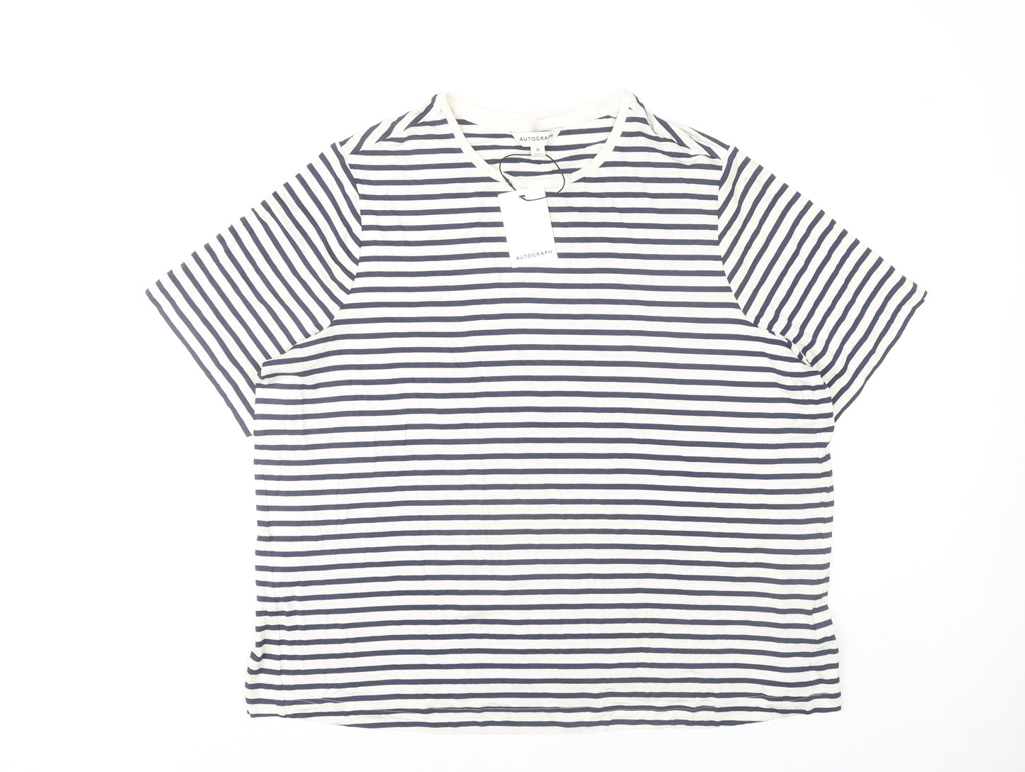 Womens UK Size 18 Marks and Spencer White Basic T-Shirt