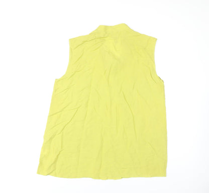 Peruzzi Women’s Green Sleeveless V-Neck Blouse, Size 14