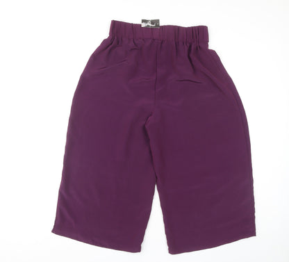 George Women Purple Belted Trousers Size 12