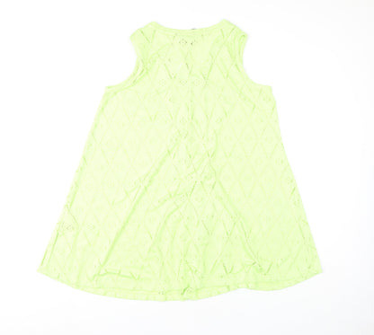 Womens UK Size 14 Yours Green Tunic Blouse