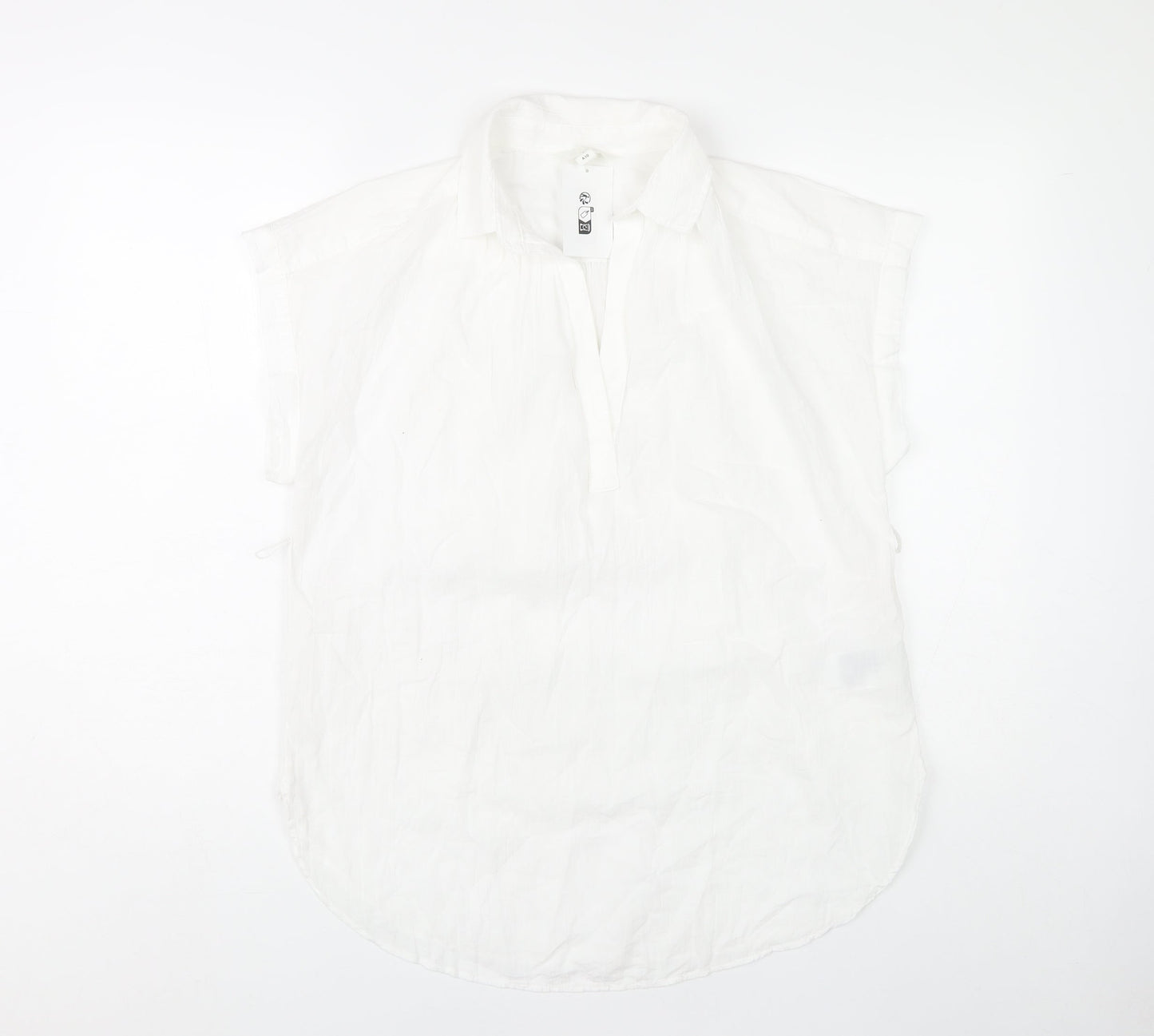 Womens UK Size 6 H&M White Basic Blouse