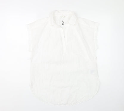Womens UK Size 6 H&M White Basic Blouse