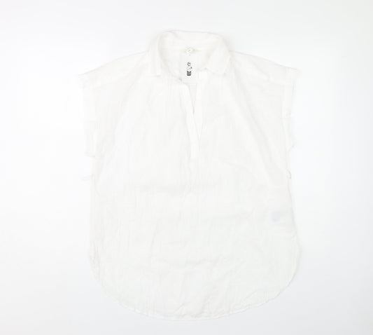 Womens UK Size 6 H&M White Basic Blouse