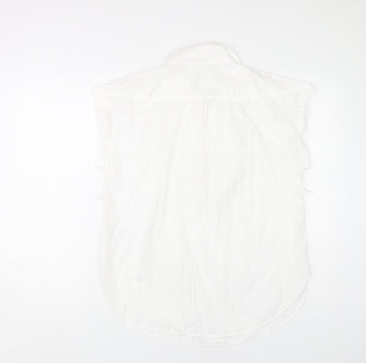 Womens UK Size 6 H&M White Basic Blouse