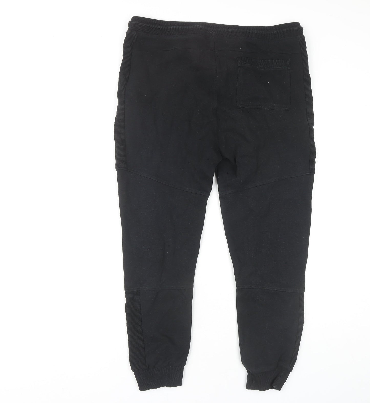 Mens UK Size M C&A  Jogger Black Trousers