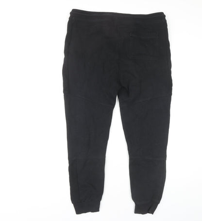 Mens UK Size M C&A  Jogger Black Trousers