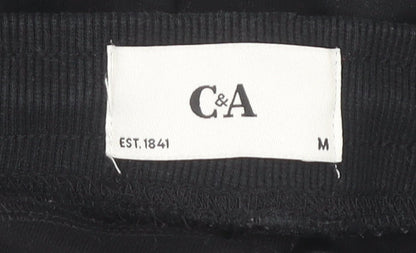 Mens UK Size M C&A  Jogger Black Trousers
