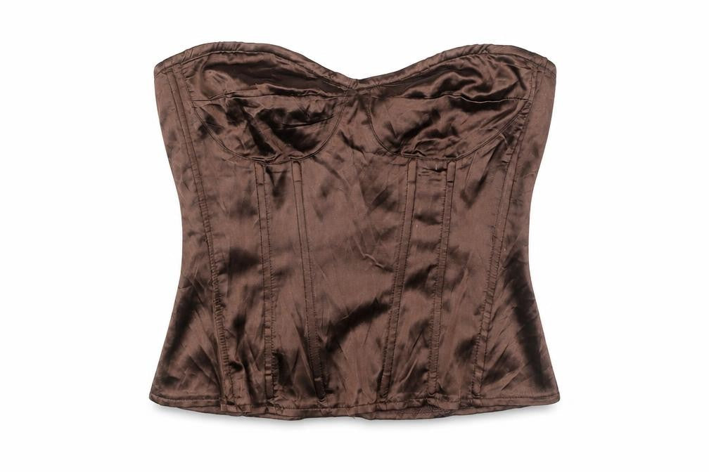 Womens UK Size 12 PRETTYLITTLETHING Brown Camisole Blouse