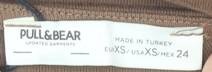 Pull&Bear Women's Brown Slip Dress XS - Casual Summer