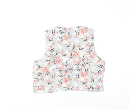 Miss Selfridge Women's Floral Cropped Top Size 16