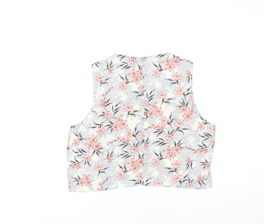 Miss Selfridge Women's Floral Cropped Top Size 16