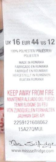 Miss Selfridge Women's Floral Cropped Top Size 16